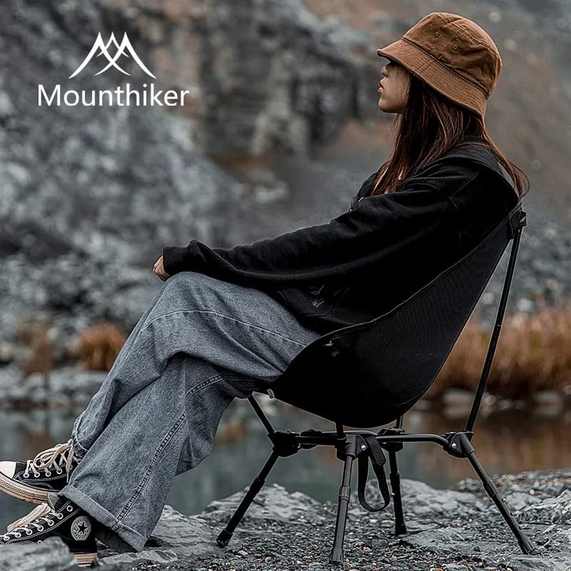 Chaise pliante détachable Mountainhiker 1.2kg - Fauteuil lune ultraléger pour pêche plage et rivière
