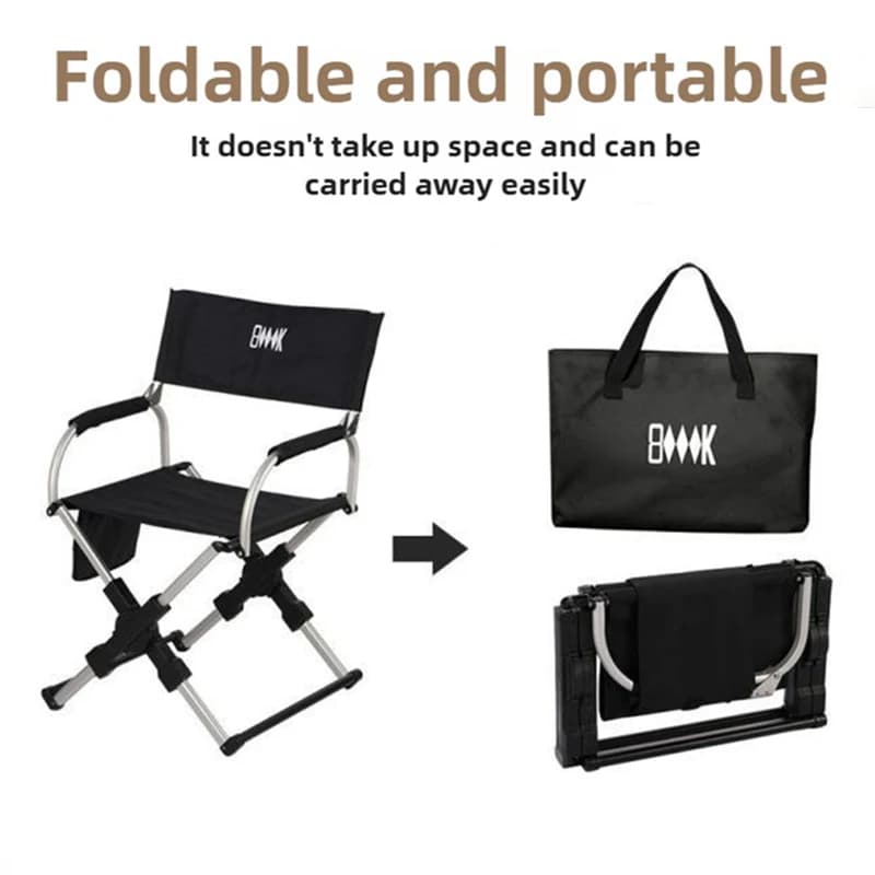 Chaise pliante design nordique métal - Fauteuil de plage portable et tabouret de bar moderne