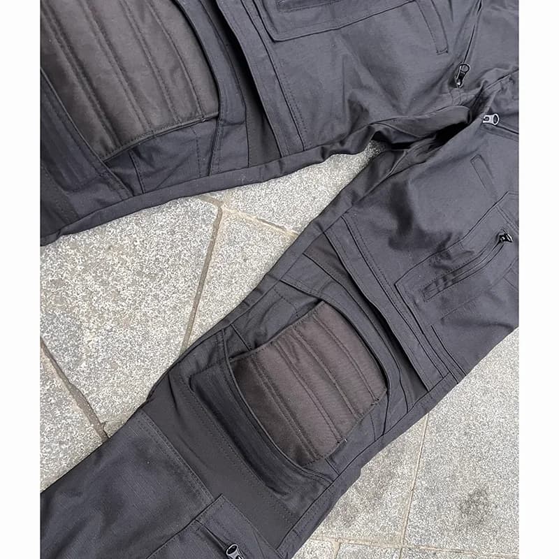 Pantalon urbain pêche noir respirant pour pêche urbaine et pêche en ville discrète