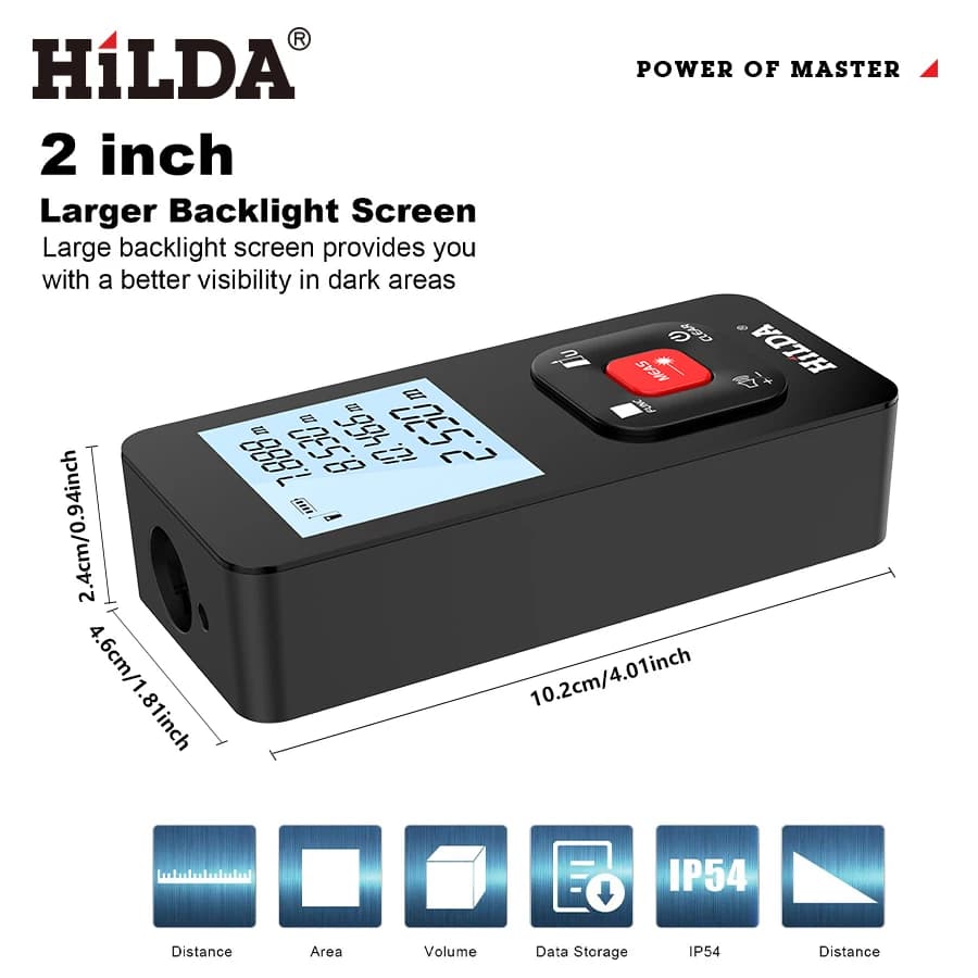 Télémètre laser HILDA 120M/100M/50M - Outil professionnel pour pêche et construction