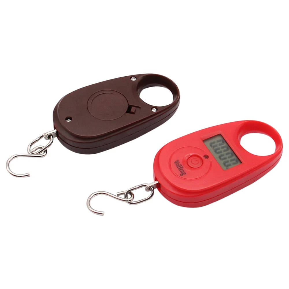 Mini balance pêche numérique portable 25kg x 5g pour bagages voyage clés électronique avec crochet