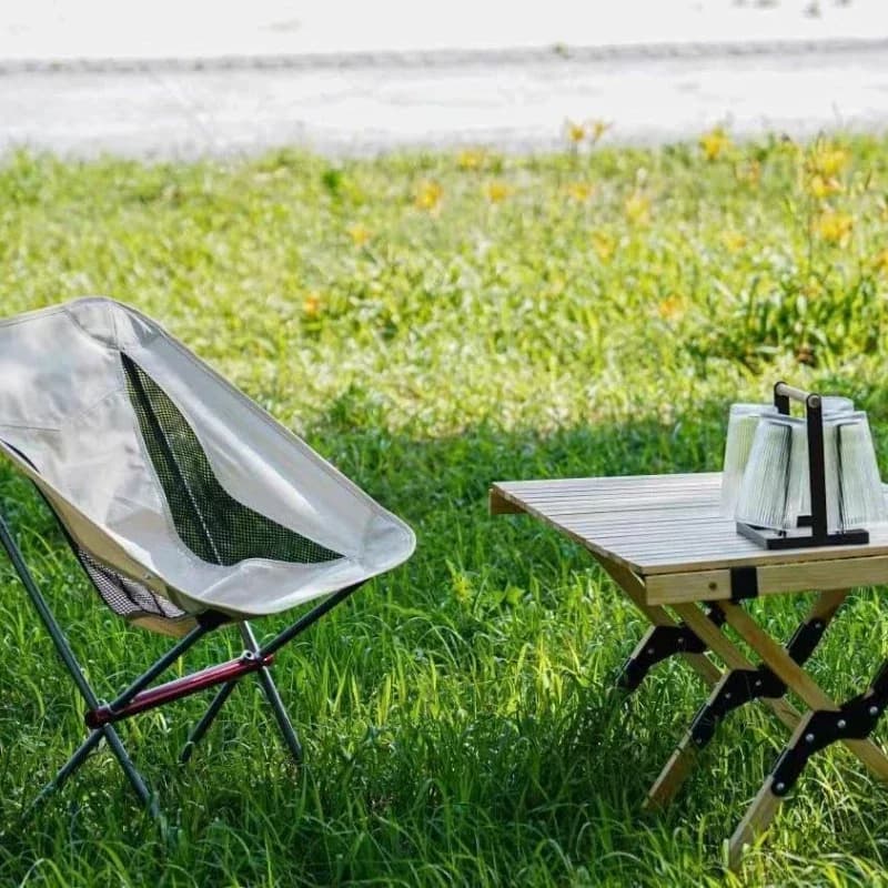 Chaise camping pliante cadre aluminium complet portable randonnée pêche trekking sac transport