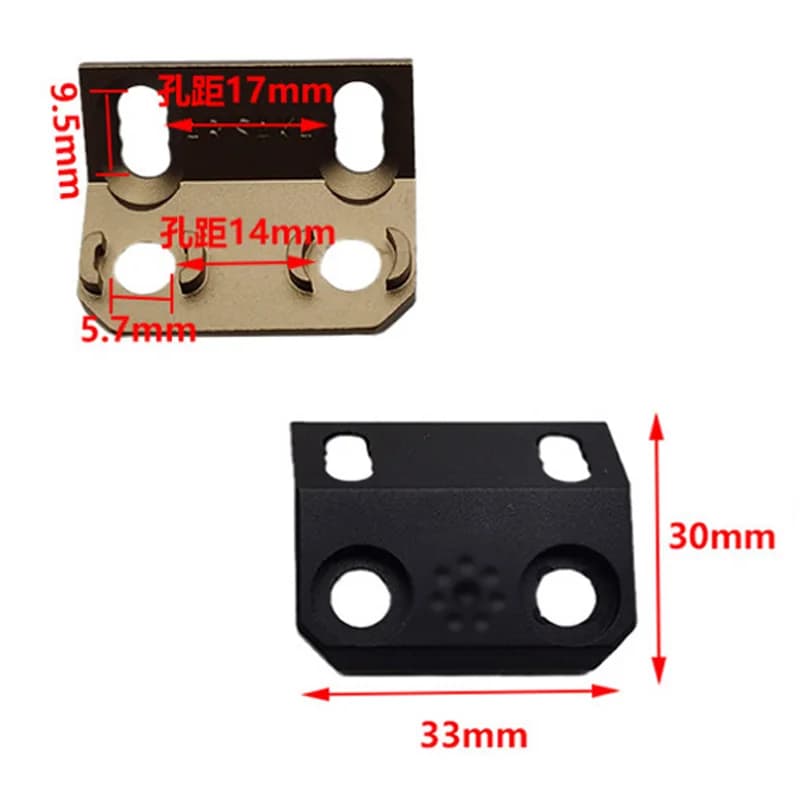 Support tactique M300/M600 pour lampe de pêche - Montage offset CNC pour rail Mlok