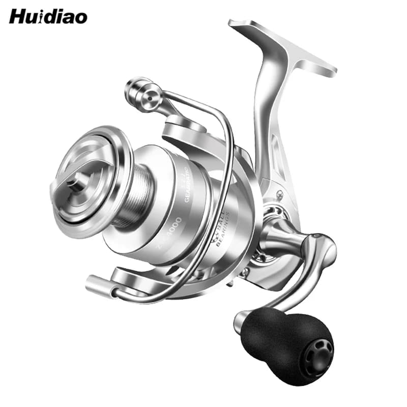 Moulinet Spinning Huidiao Corps Haute Résistance 8KG Drag pour Pêche en Mer et Carpe 5.2:1 Haute Vitesse