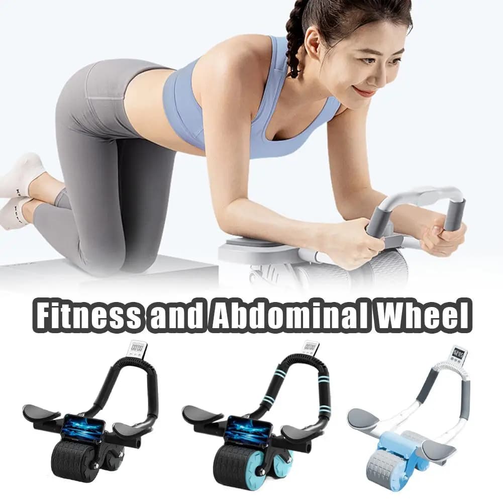 Roue abdominale avec compteur automatique et écran - Équipement fitness pour abdos toniques et renforcement musculaire