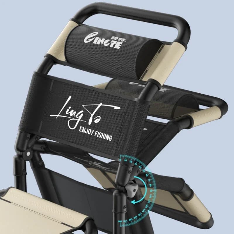 Chaise de pêche Knight acier inoxydable - Siège portable multifonction tout terrain avec dossier