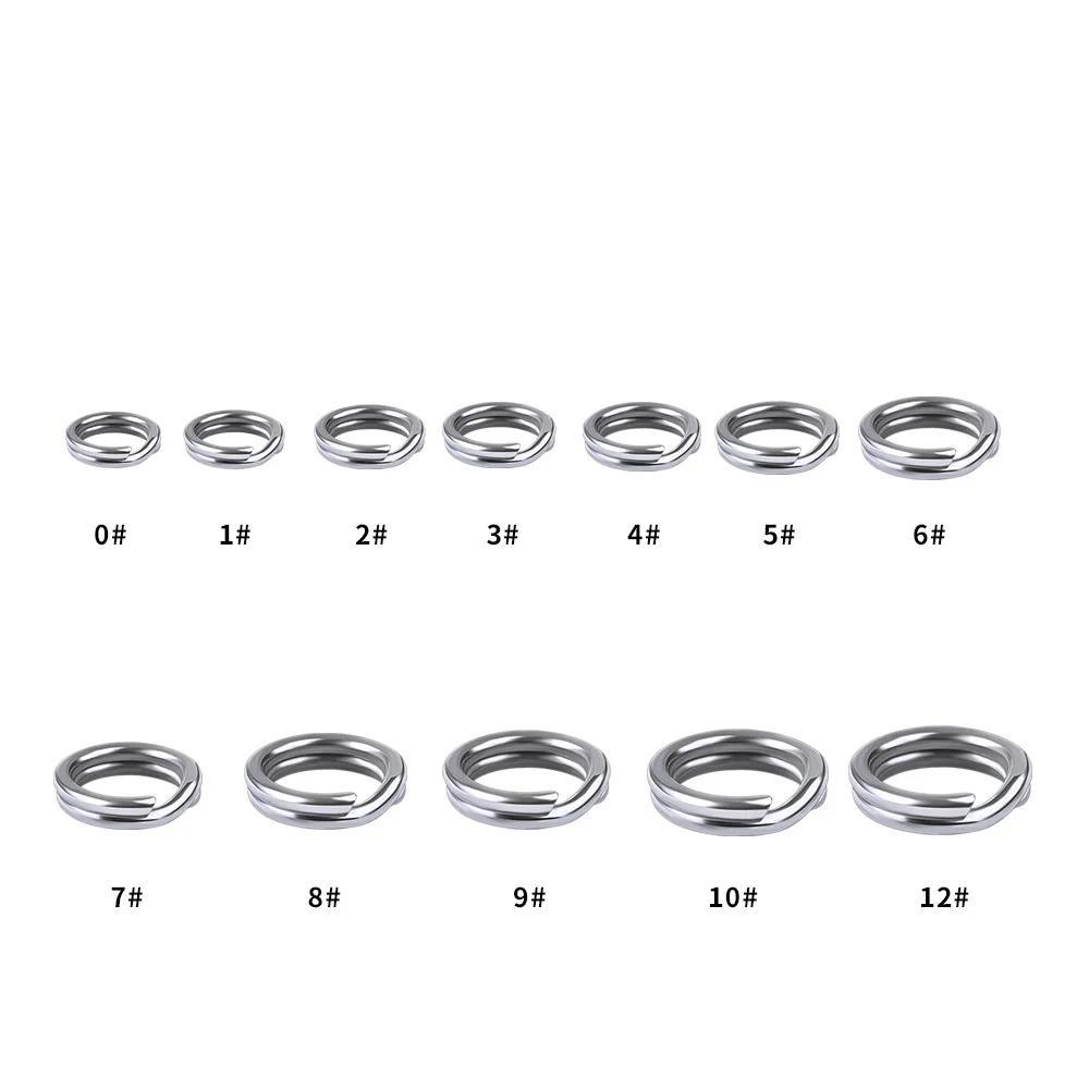 Anneaux ouverts acier inox 5 tailles pour connecter leurres, lot 200/250 pièces pour boîte pêche