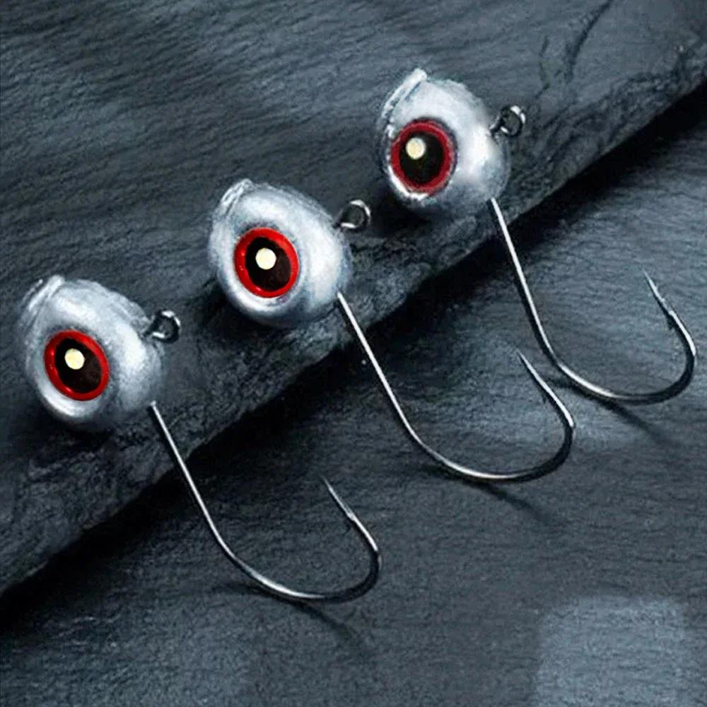 Jig Head Big Fish Eye 5-20Pcs - Têtes Plombées Œil 3D pour Ned Rig et Pêche Fine