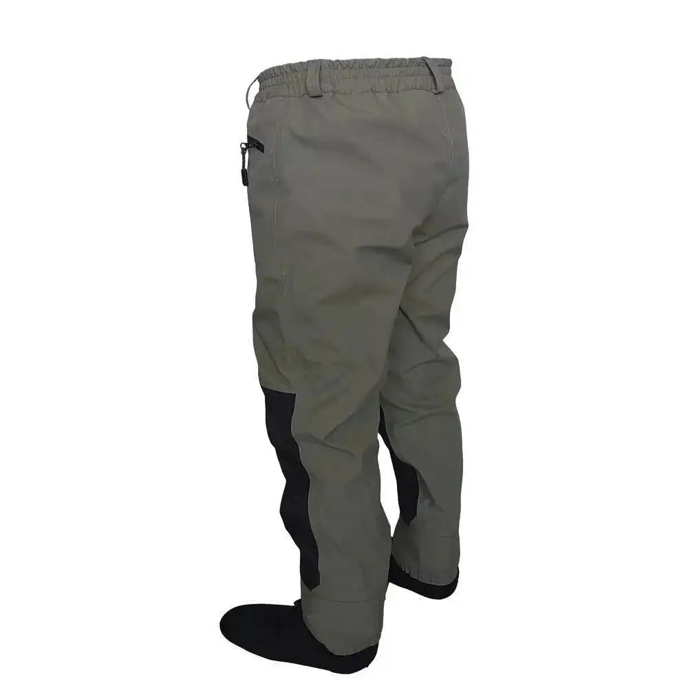 Waders pêche à la mouche ELUANSHI taille hanche plats pieds chaussettes durables hauts pour rivière
