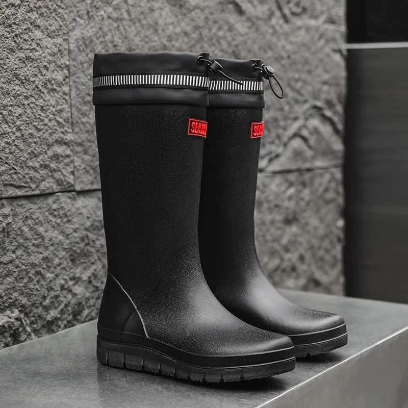 Bottes de pêche hautes imperméables homme antidérapantes PVC pour livraison et cuisine professionnelle