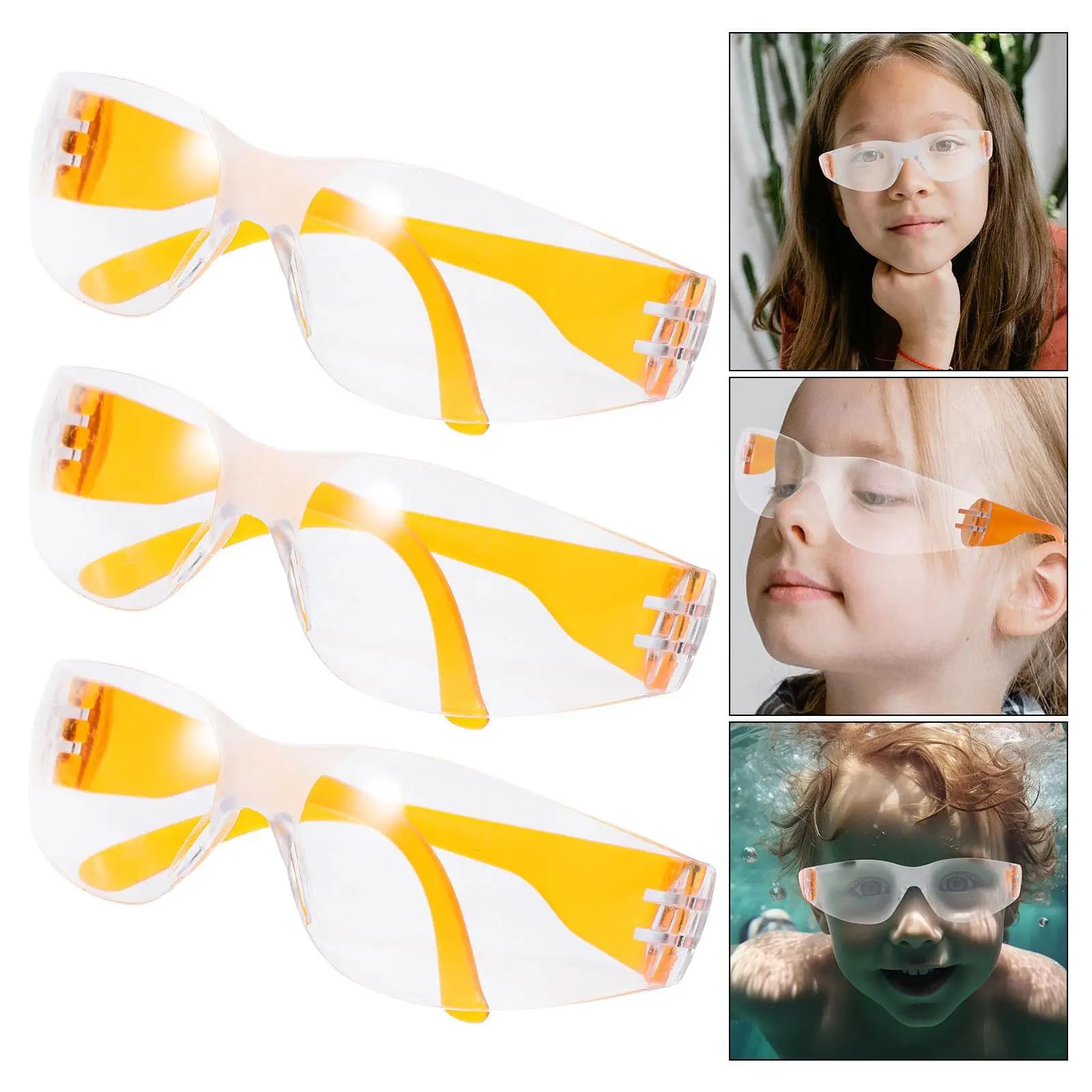 Lot de 12 paires lunettes de protection enfants résistantes à l'eau et aux impacts - Sécurité optimale