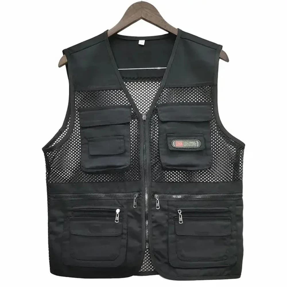 Veste pêche été légère mesh respirante multi-poches pour randonnée photographie sports outdoor