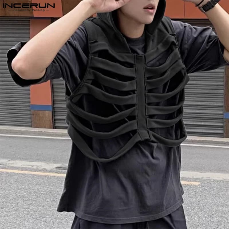 Veste déstructurée homme style casual avec capuche 2024 - Blouson original à message humoristique - Taille