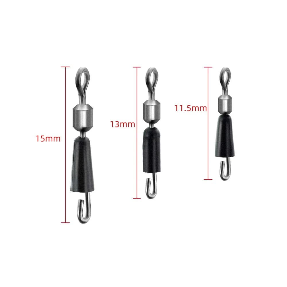 20 émerillons à clip rapide pour pêche au feeder et mer - Accessoires pêche polyvalents