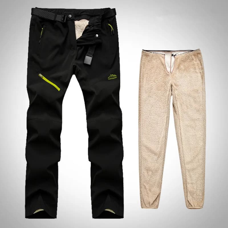 Pantalon hiver épais avec doublure amovible - chaud pour pêche hivernale et trekking neige