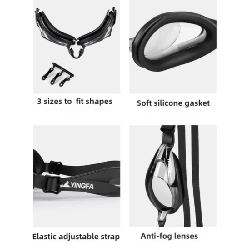 Lunettes de natation presbyte +2.0 à +3.5 - Hyperopie lecture anti-buée - Homme femme adulte