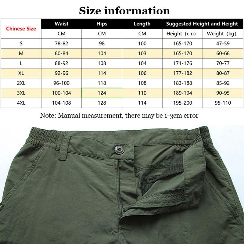 Pantalon cargo tactique été pour pêche - Léger imperméable multi-poches randonnée pêche