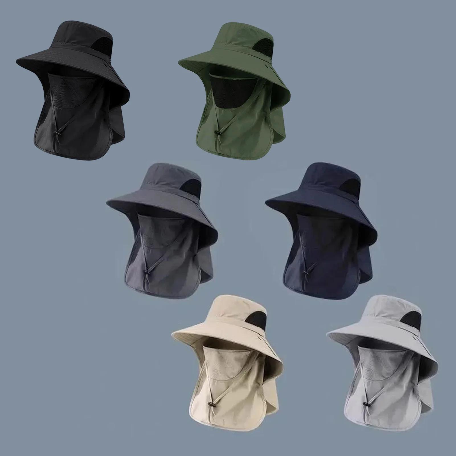Chapeau de pêche UV protection été pour hommes femmes avec rabat cou nu pêche randonnée camping