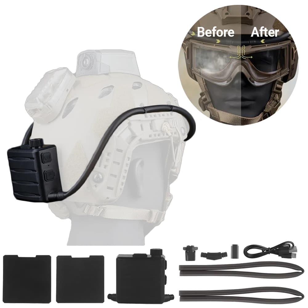 Ventilateur anti-buée sans fil nouveau pour lunettes de pêche - Installation sur casquette étanche