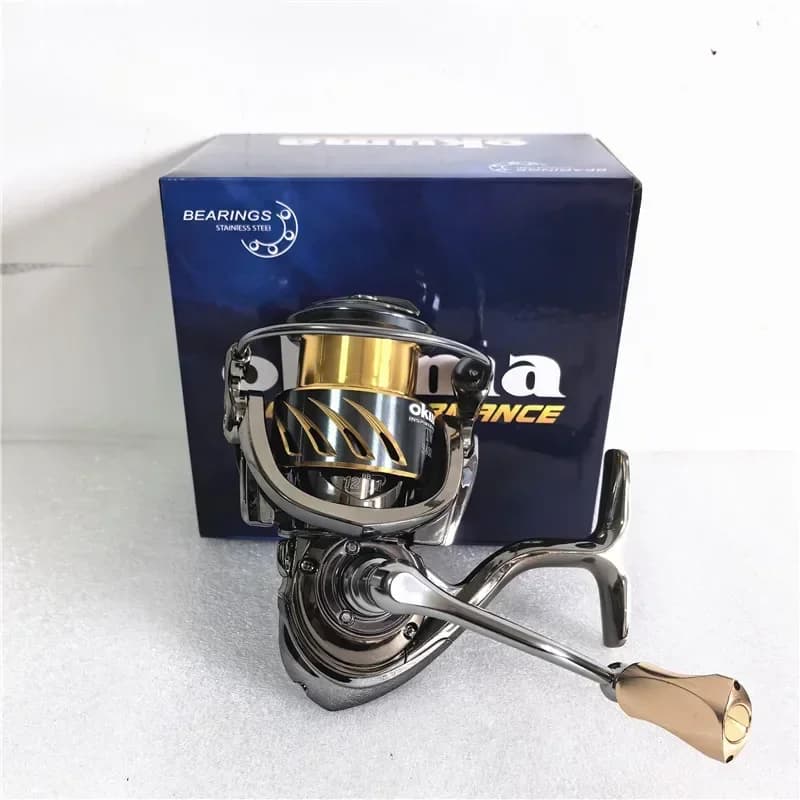Moulinet de pêche rotatif Okuma anti-corrosion mer 15KG avec bobine shallow line 1000 à 5000