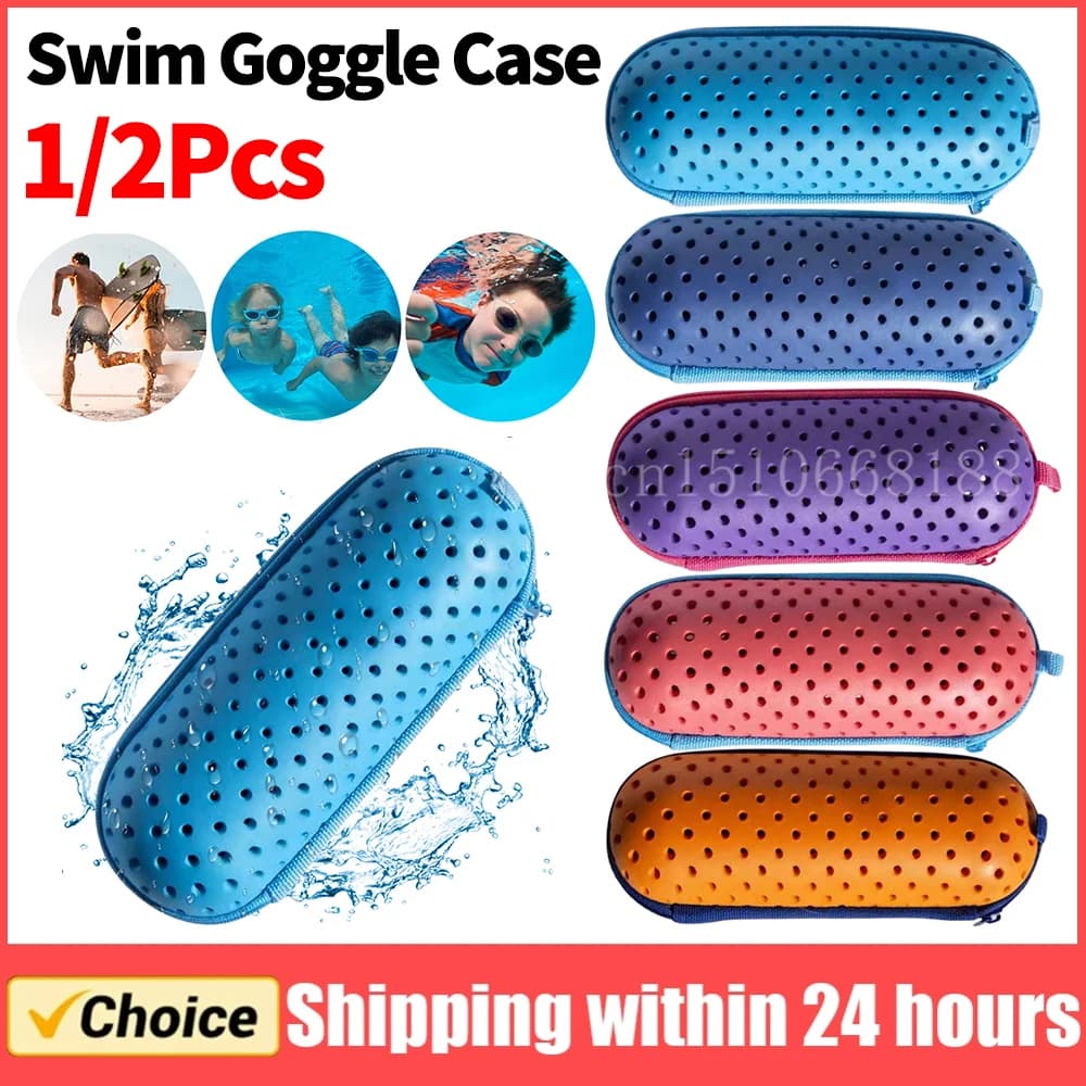 Boîte de rangement EVA respirante lunettes de natation myopie étui accessoires organisation