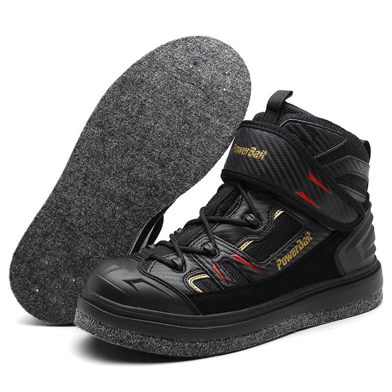 Chaussures de chasse et pêche semelle feutre cloutée antidérapante pour randonnée camping rivière