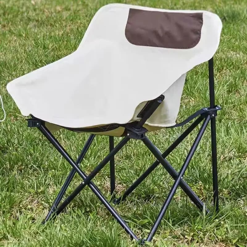Chaise pliante extérieure Mazha pour pêche camping plage pique-nique fauteuil lune portable et confortable
