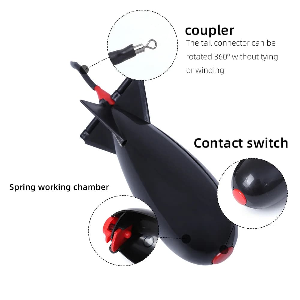 Rocket feeder pour lancer d'appâts en pêche à la carpe - Bateau amorceur et spomb flottant
