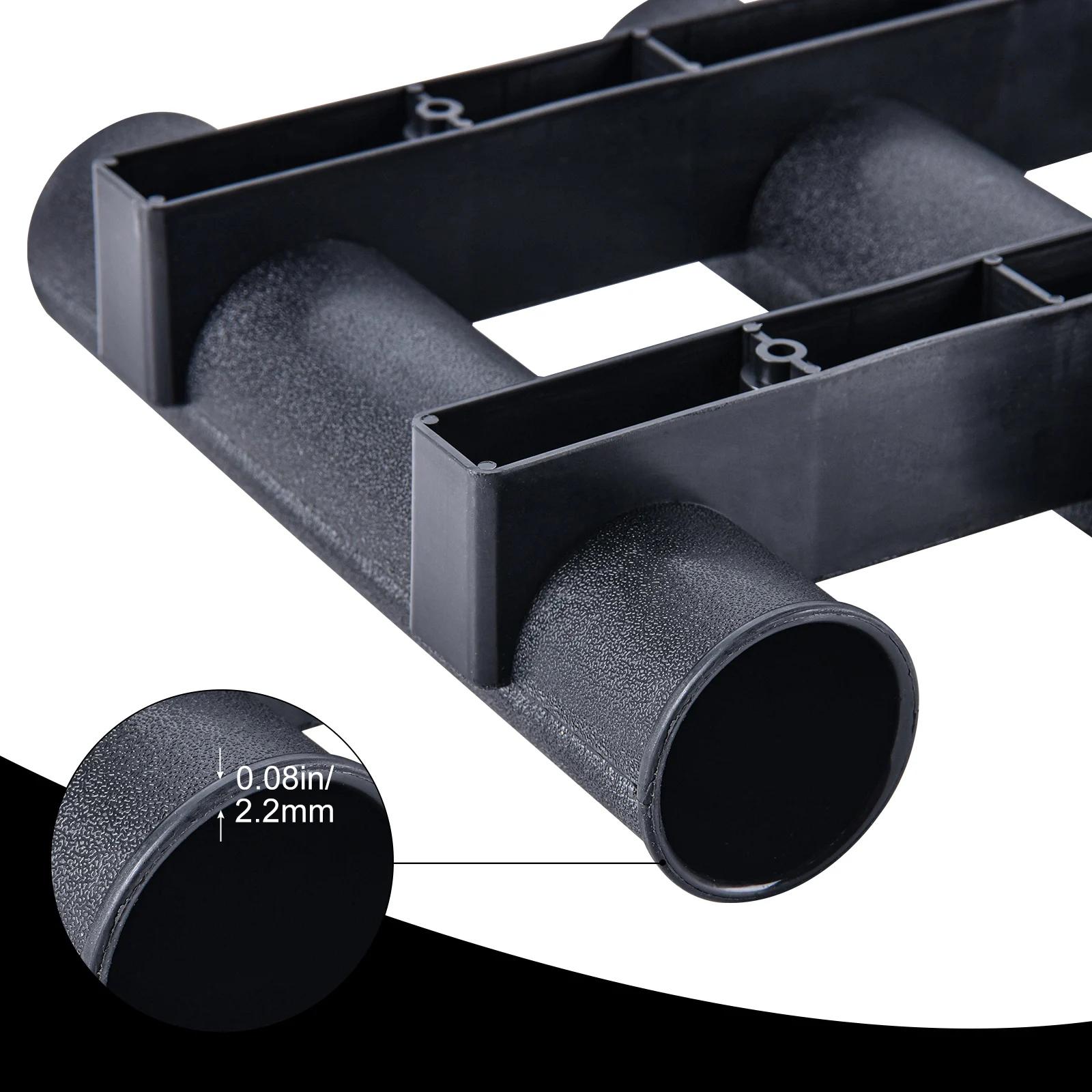 Support 3 cannes de pêche pour bateau - Porte-cannes marine noir Goture avec fixation tube plastique