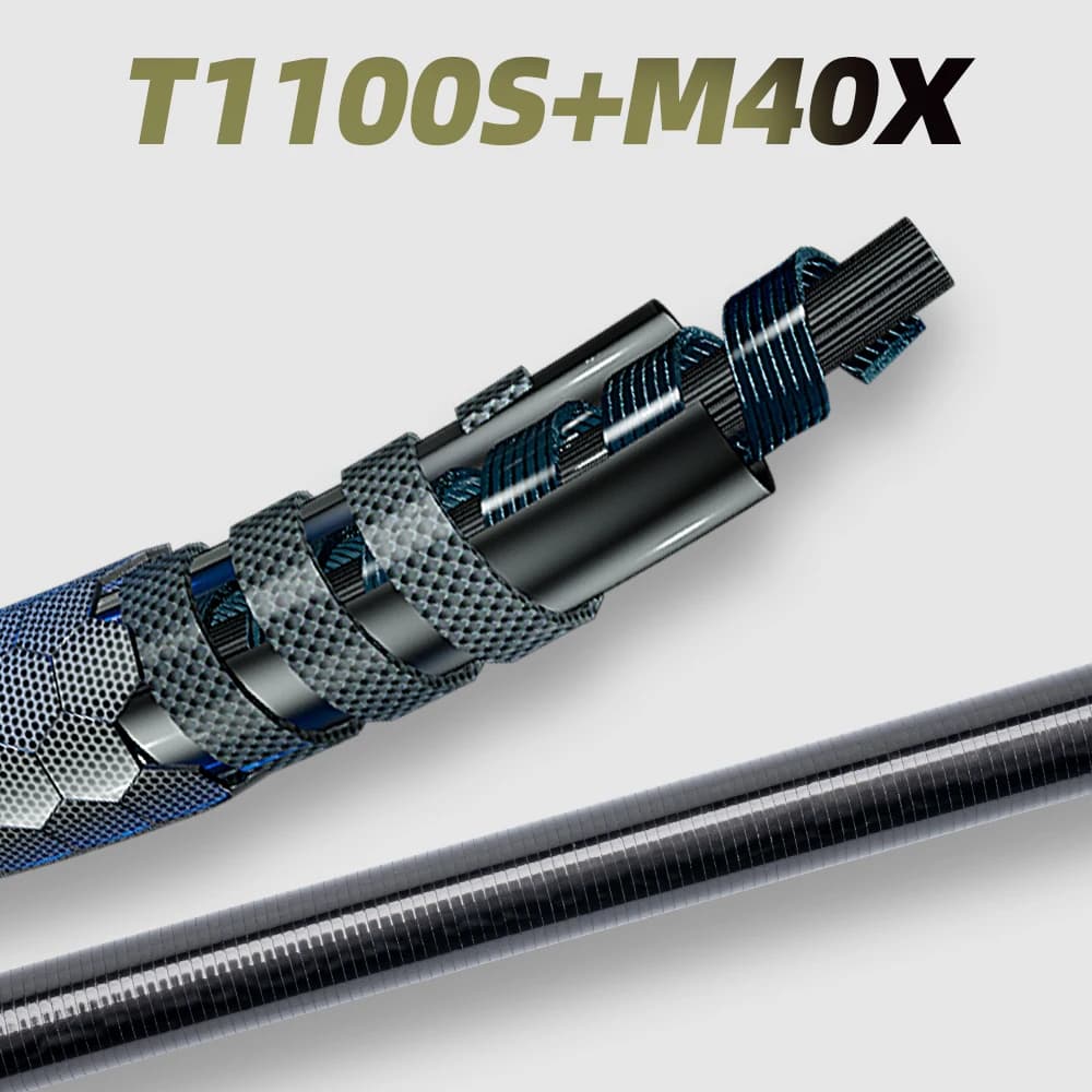 Canne pêche FishingFans 2.0Pro carbone T1100S avec guides titane et siège moulinet carbone spinning casting