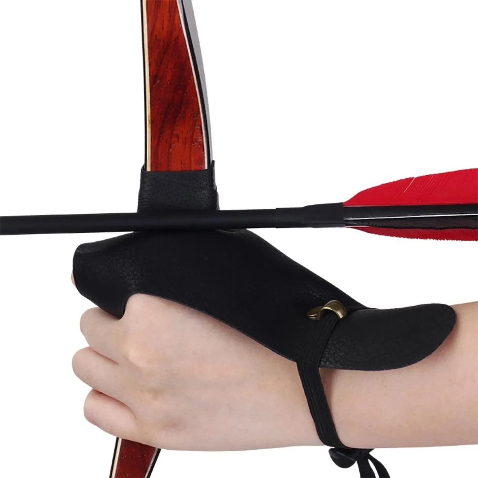 Brassards pêche cuir PU durable fronde catapulte - Protection main gauche droite tir pratique