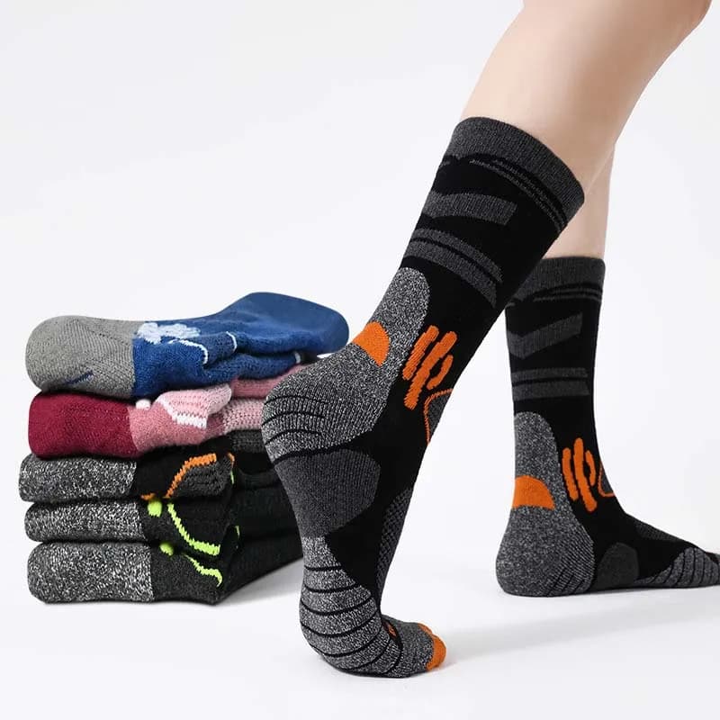 Chaussettes randonnée 30% laine mérino homme femme automne hiver chaudes pêche outdoor