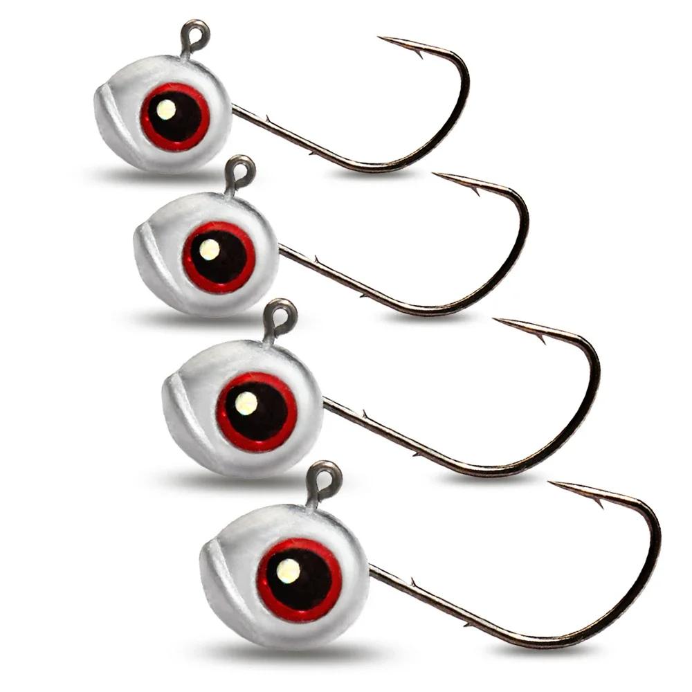 Kit hameçons Jig Head 5-15PCS 2.5g-5g pour montages Ned Rig avec leurres T-tail pêche carnassiers