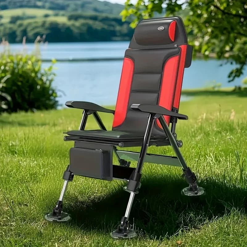 Fauteuil de pêche européen multifonction inclinable tout terrain élargi pour pêche technique carpe et gardon