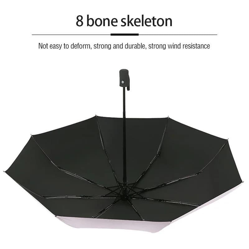 Parapluie automatique anti-UV pliant 8 branches résistant au vent pour pêche et activités outdoor