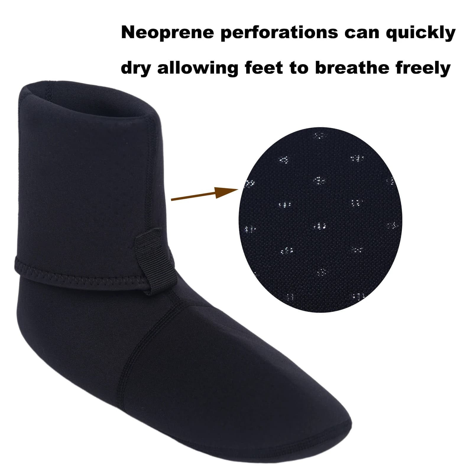 Chaussettes néoprène 3mm unisexe pour pêche à gué et activités aquatiques outdoor