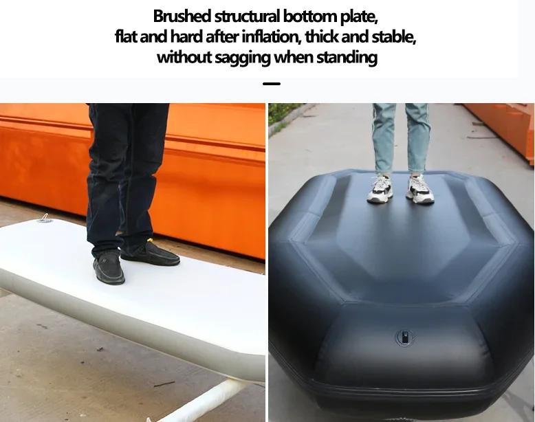 Kit bateau gonflable professionnel dériveur canot aviron adulte kayak canoë pêche résistant déchirure pliable transport