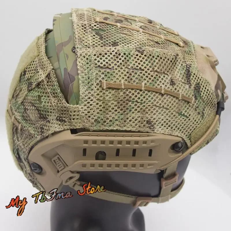 Housse de casque tactique FMA camouflage AF avec double fonction pour pêche discrète