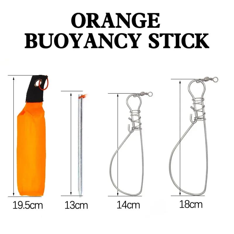 Corde à poissons avec serrure et mousqueton - Lanière inox 5m pour transporter et conserver vos prises