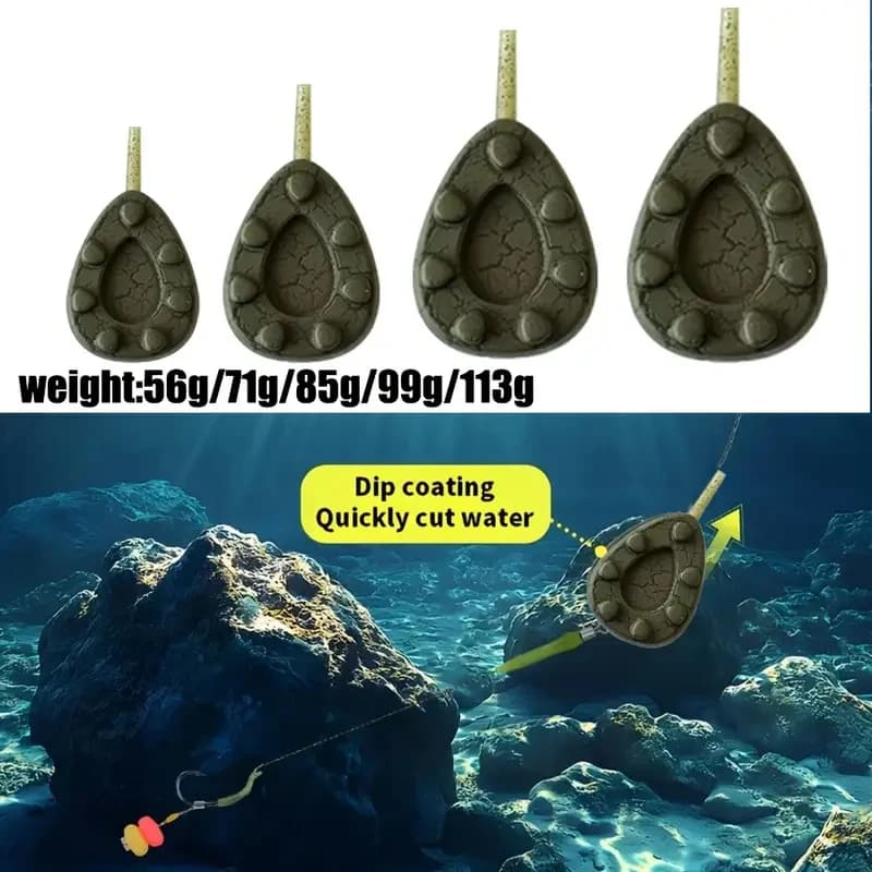 Set plombs camouflage pêche carpe 2 à 4 pièces pour une pêche efficace et discrète des grosses carpes
