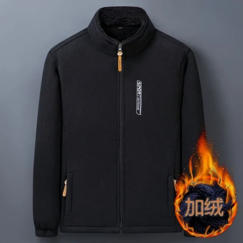 Veste polaire homme hiver outdoor légère - Cardigan zippé épais coupe-vent chaud proof froid
