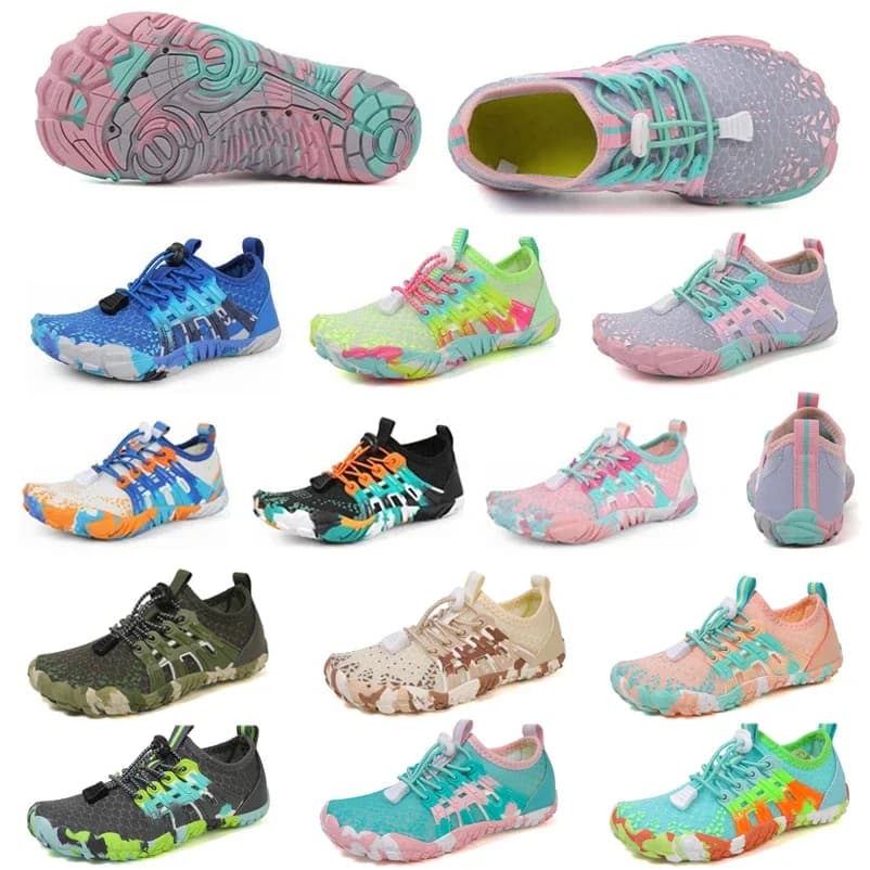 Chaussures cinq doigts pêche homme femme - Aquashoes remontée rivière plage mer
