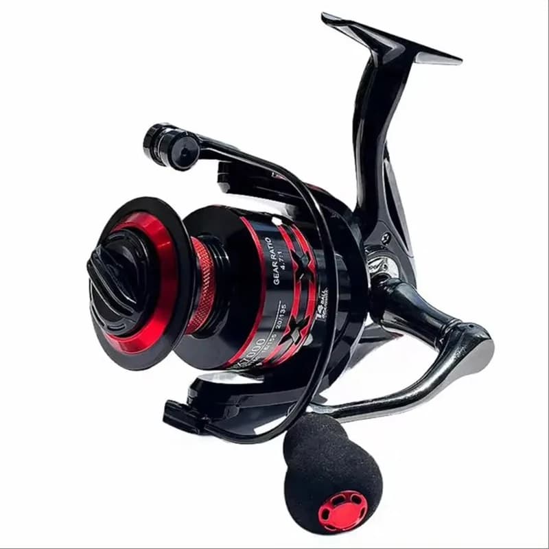 Moulinet spinning 10KG max drag, carrosserie métal durable, pour pêche eau douce et salée, roulements à billes