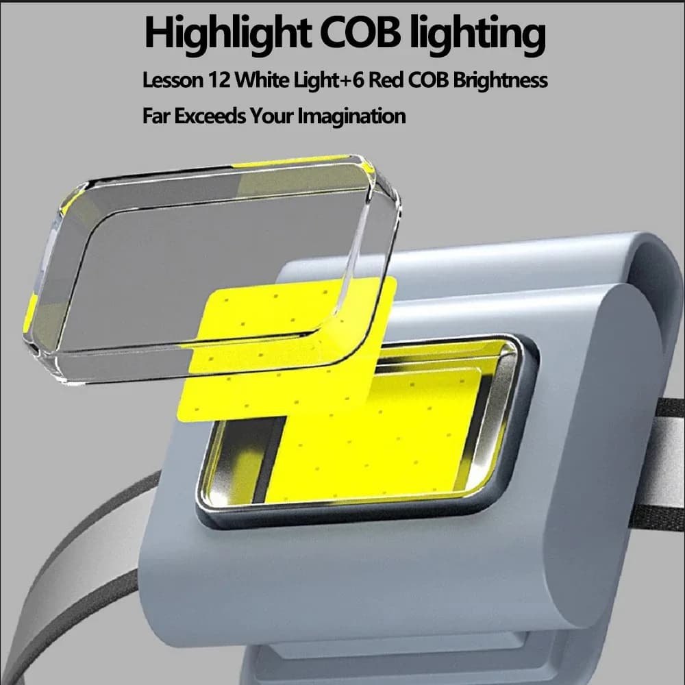 Lumières de sécurité LED clip silicone pour sac à dos pêche nocturne portable magnétique
