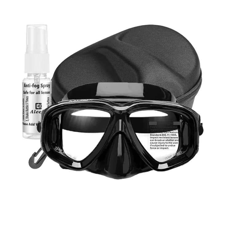 Masque de plongée sur mesure avec verres correcteurs trempés anti-buée - Personnalisation gauche/droite