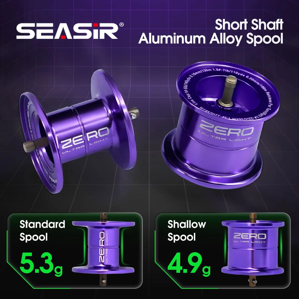 Moulinet casting Seasir ZERO119 BFS 119g carbone 4kg drag pour pêche ultra légère en rivière