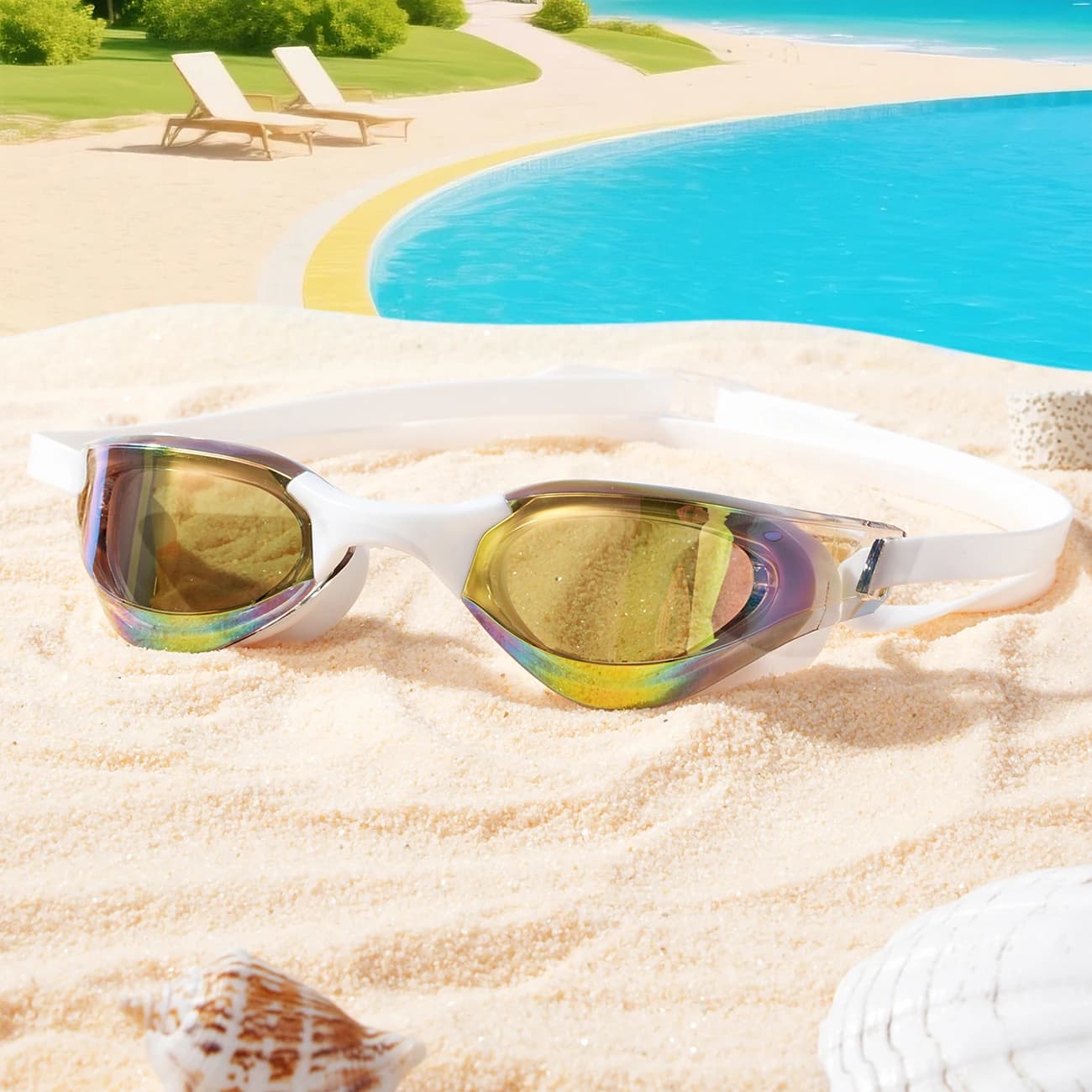 Lunettes de natation adultes anti-buée UV protection silicone doux étanches piscine eau libre
