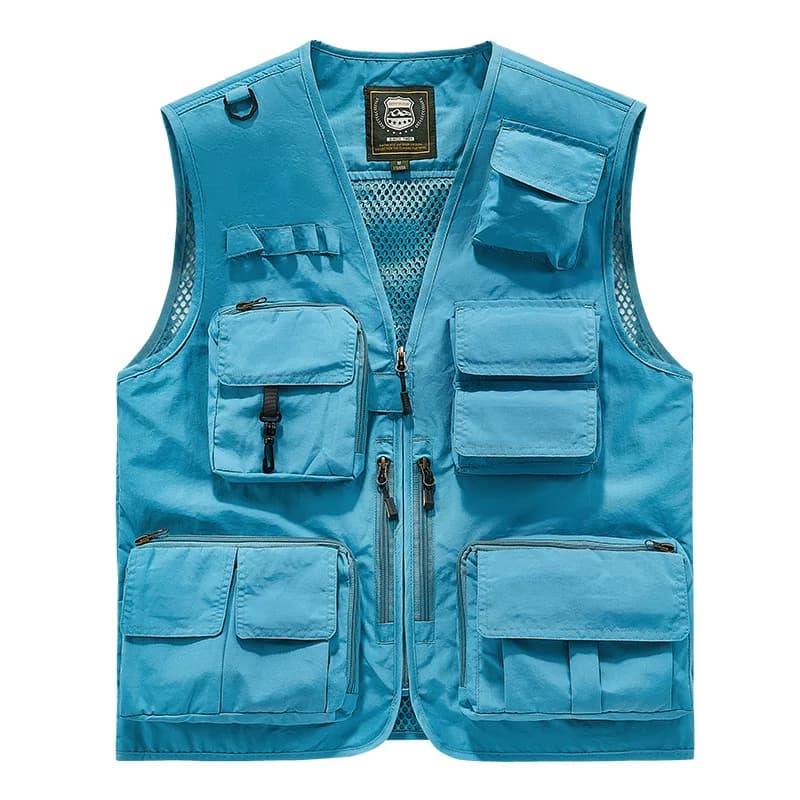 Gilet camouflage homme grande taille 130kg 7XL - Veste sans manches multi-poches pour pêche et camping