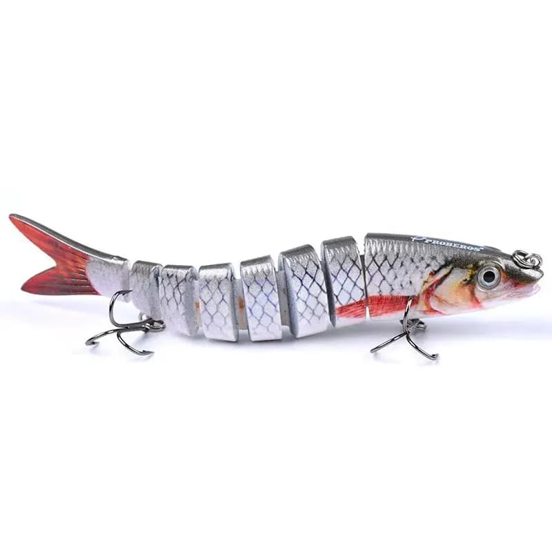 8 segments leurre nageur 3 pièces 135mm 19g multi-articulé yeux 3D pour pêche carnassier