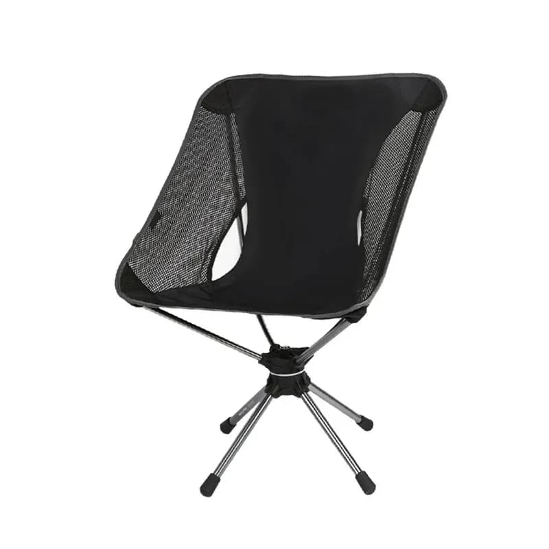 Chaise camping pliante pivotante détachable légère - Siège avec sac pêche randonnée portable